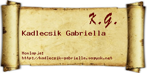 Kadlecsik Gabriella névjegykártya