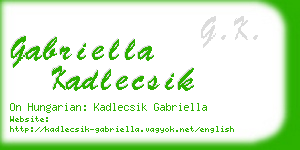 gabriella kadlecsik business card
